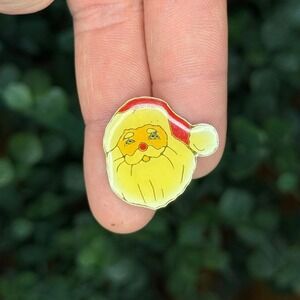 Santa Claus Enamel Pin Christmas Holiday Lapel Brooch Festive Gift